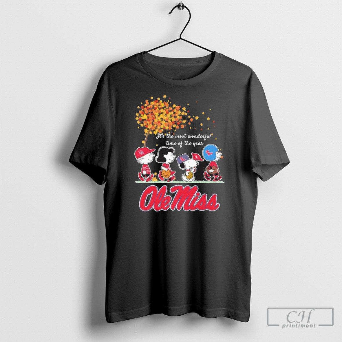 Official Its The Most Wonderful Time Of The Year Ole Miss Peanuts Shirt Sweater Tee