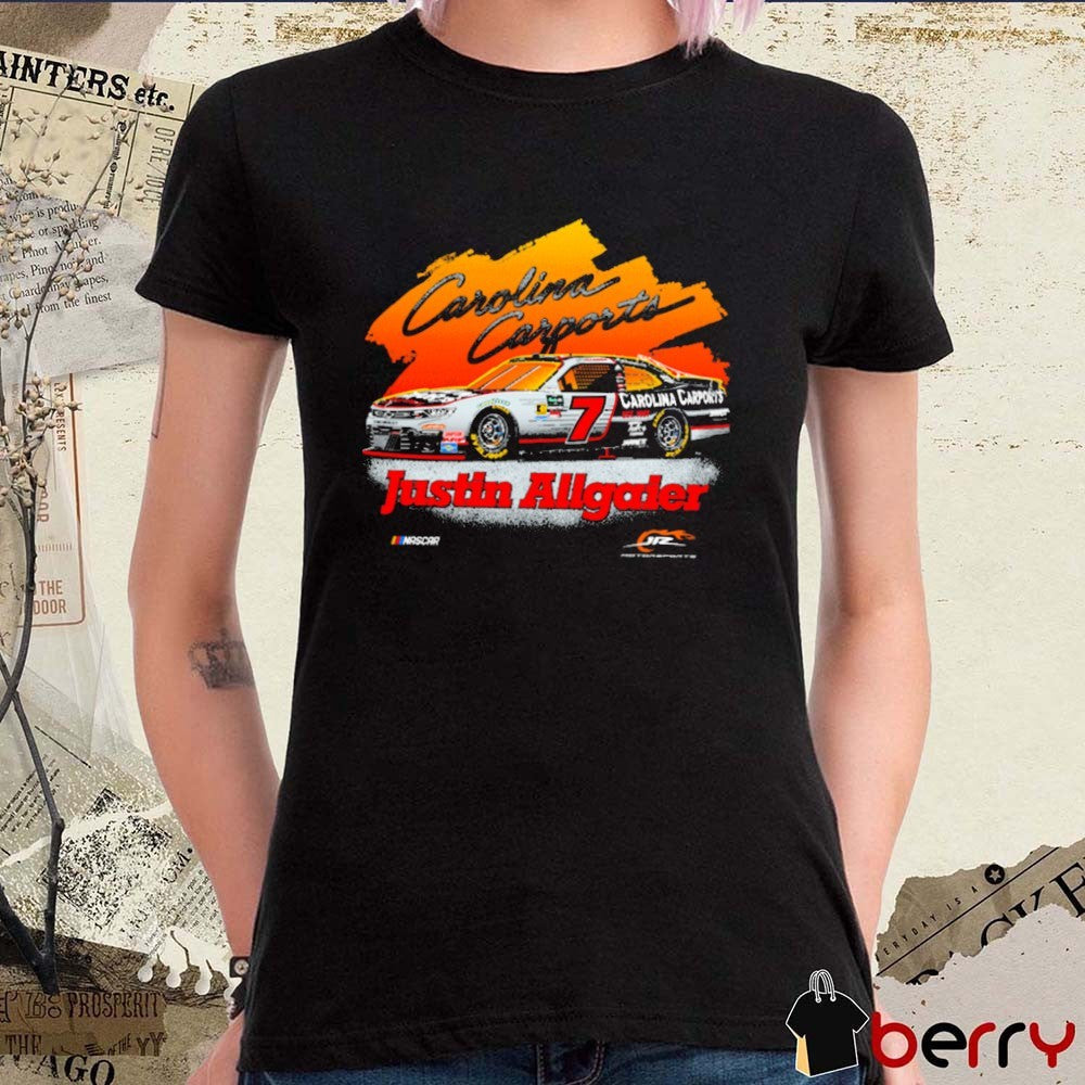 JR Motorsports Justin Allgaier Carolina Carports Car NASCAR t-shirt