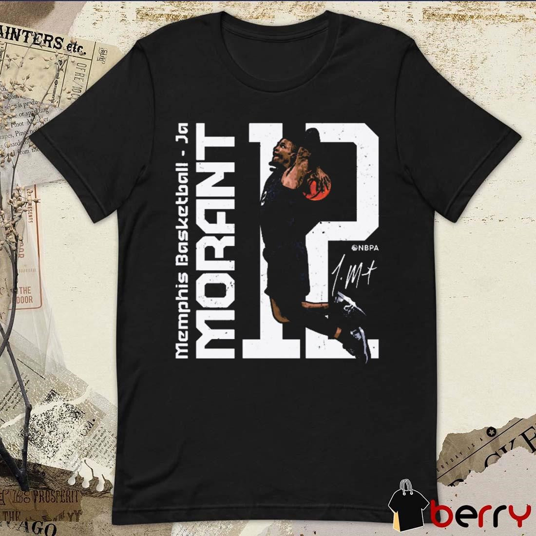 Ja Morant Memphis Grizzlies Basketball Stripes Signature t-shirt