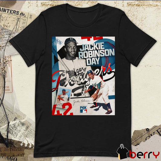 Jackie Robinson Day Los Angeles Dodgers Jackie Robinson FOX MLB 2026 Poster t-shirt