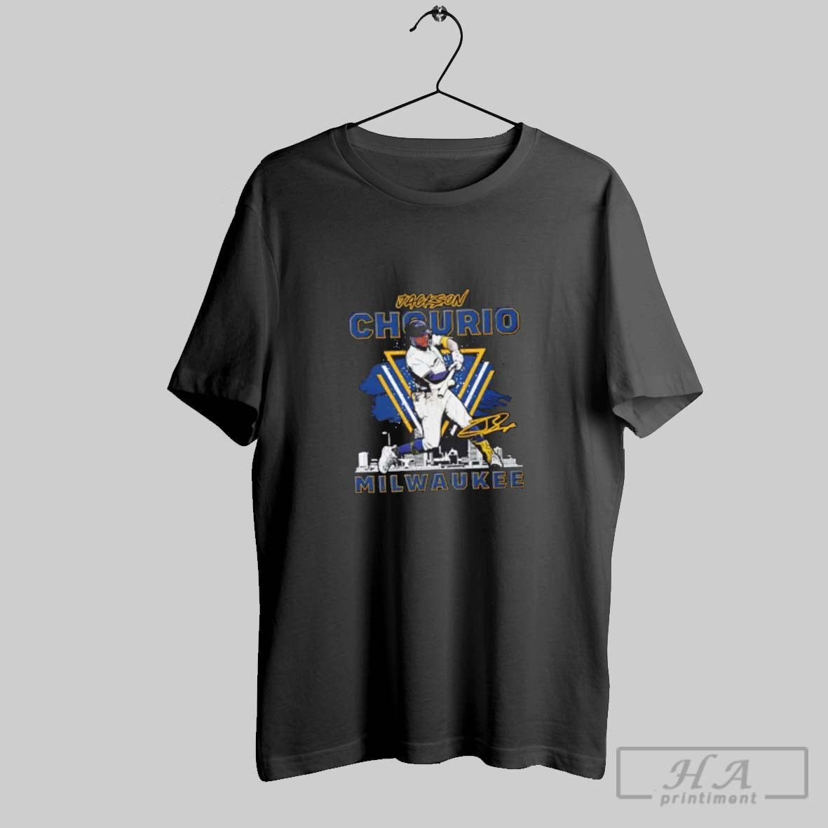 Official Jackson Chourio Milwaukee Brewers Gritty Signature