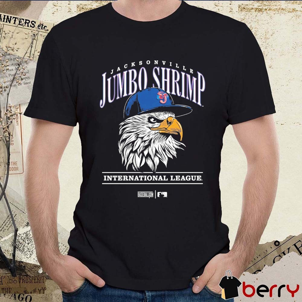 Jacksonville Jumbo Shrimp MiLB International League Baseballism League Eagle t-shirt