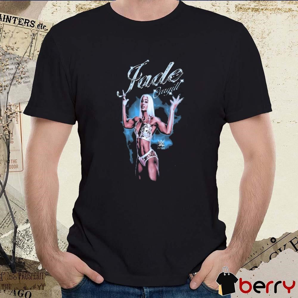 Jade Cargill Ripple Junction Chrome Text Graphic WWE t-shirt