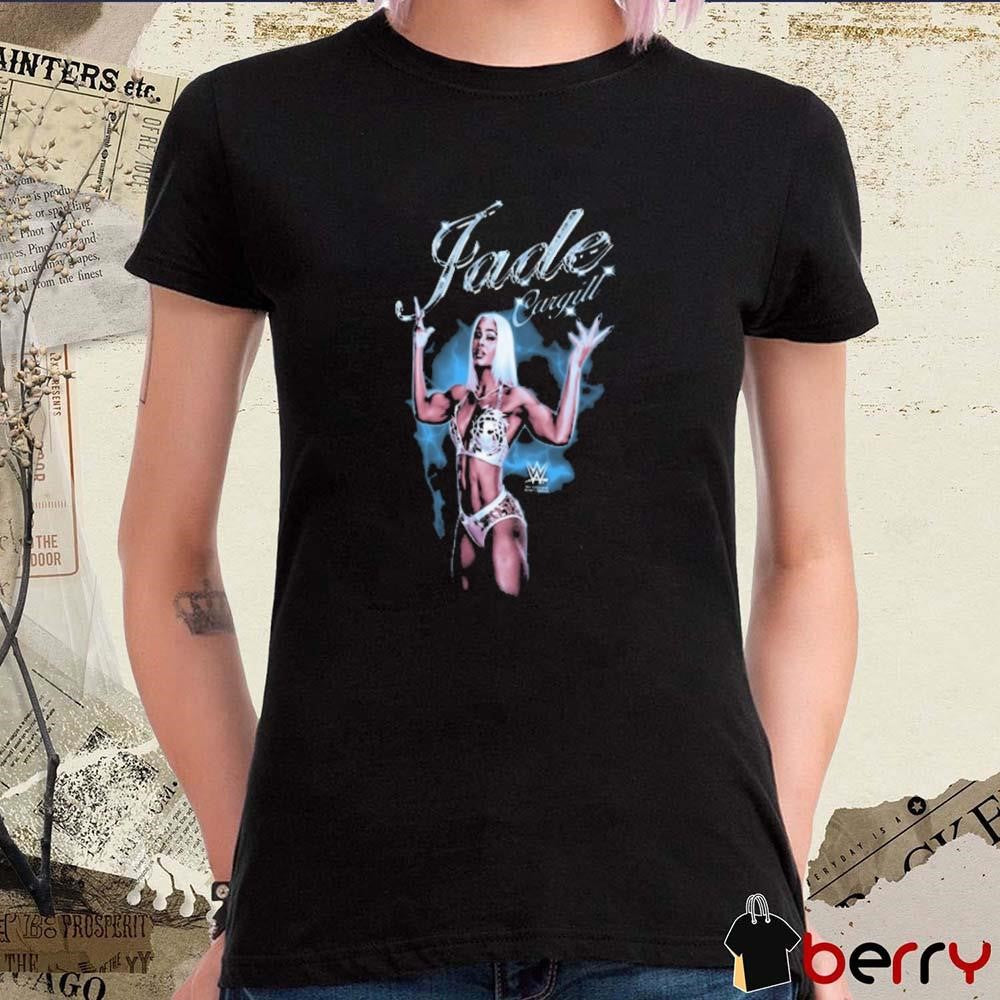 Jade Cargill Ripple Junction Chrome Text Graphic WWE t-shirt