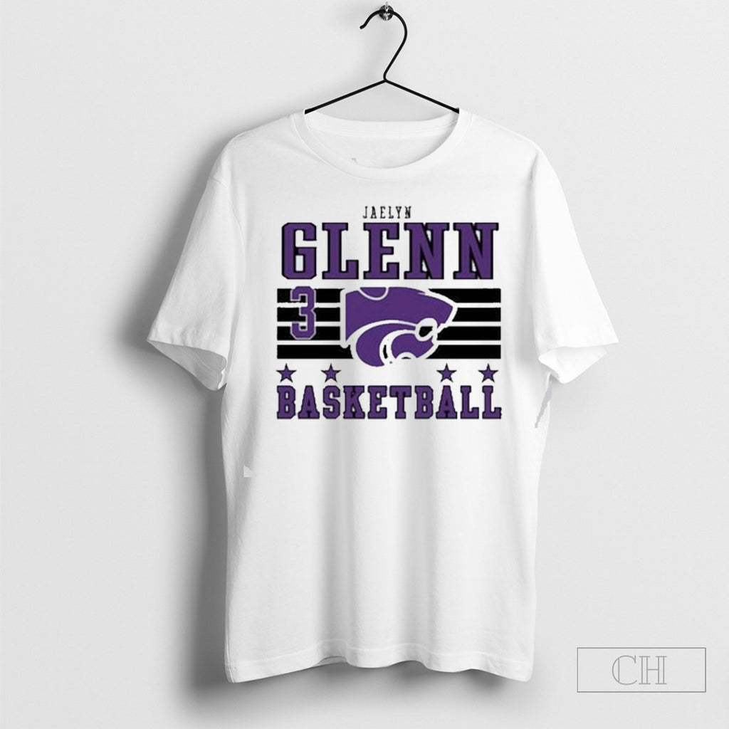 Official Jaelyn Glenn Rally Mens White K State Wildcats Nil Striped