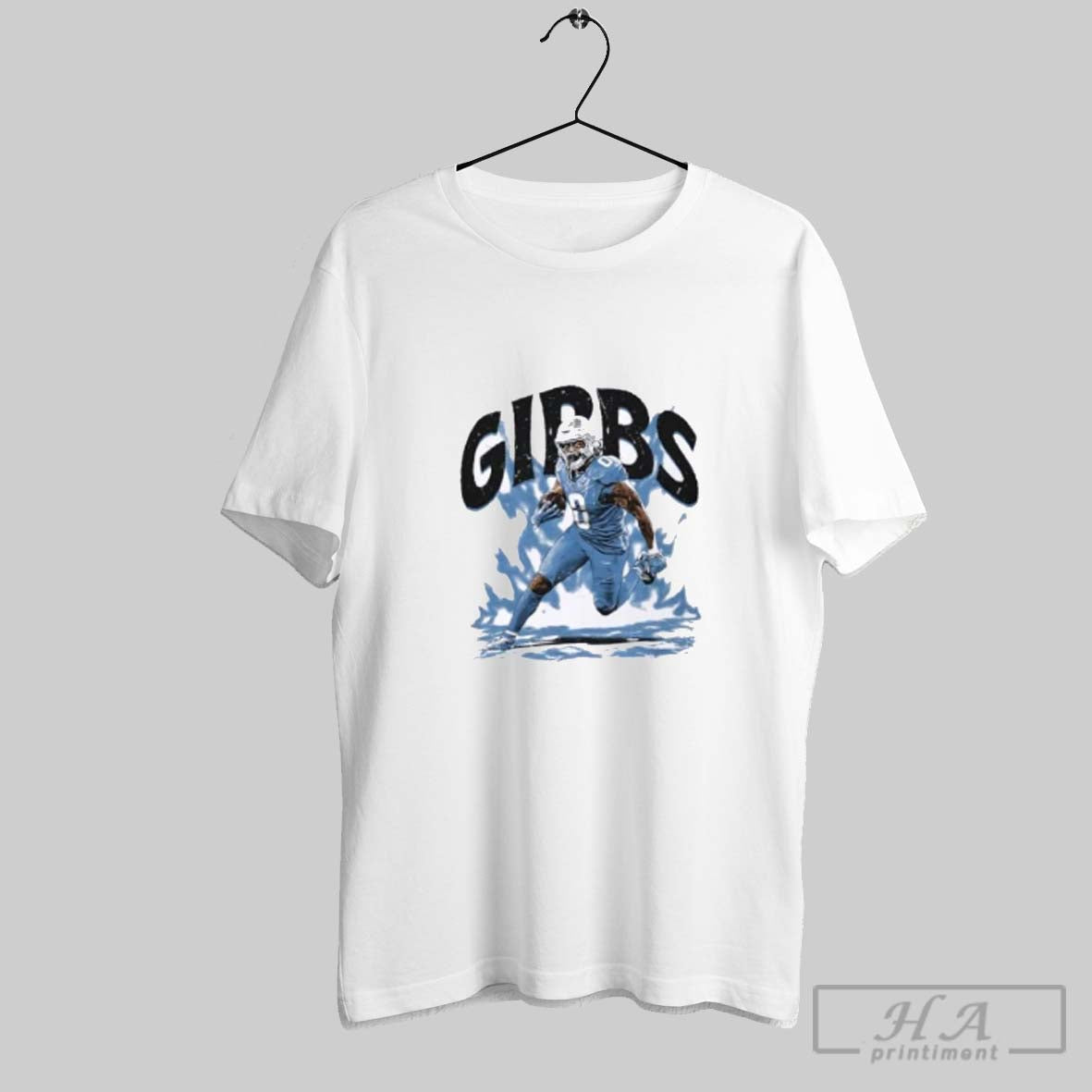 Official Jahmyr Gibbs Detroit Lions Aura Graphic