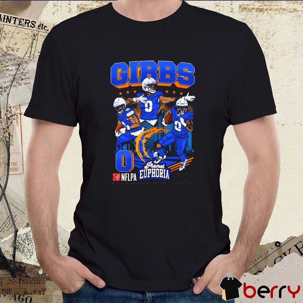 Jahmyr Gibbs V3 Detroit Lions NFL Football Planet Euphoria Artwork 2025 t-shirt