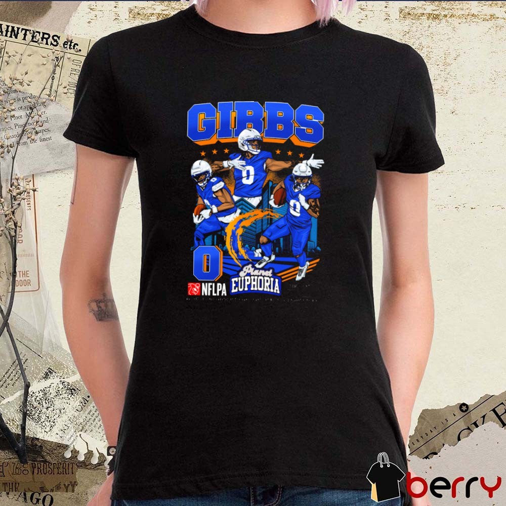 Jahmyr Gibbs V3 Detroit Lions NFL Football Planet Euphoria Artwork 2025 t-shirt