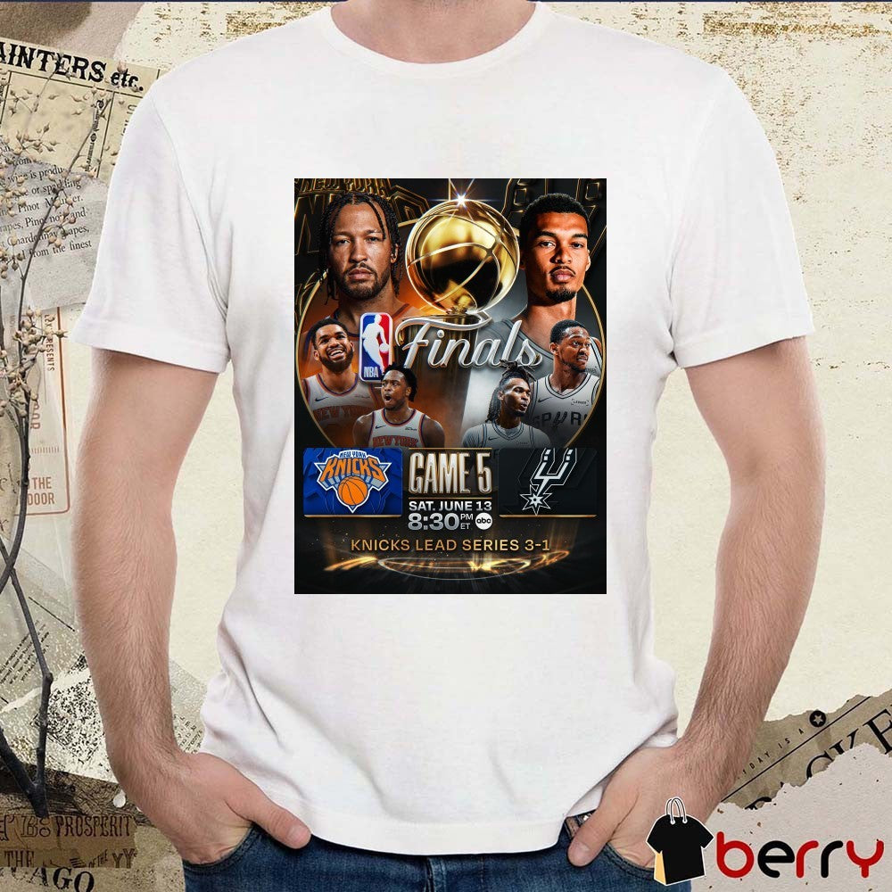 Jalen Brunson and OG Anunoby New York Knicks Vs San Antonio Spurs Game 5 June 13 2026 Poster t-shirt