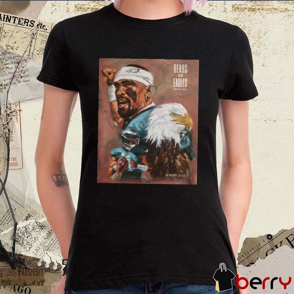 Jalen Hurts Philadelphia Eagles Vs Chicago Bears Gameday Black Friday November 28, 2025 Artwork Poster t-shirt