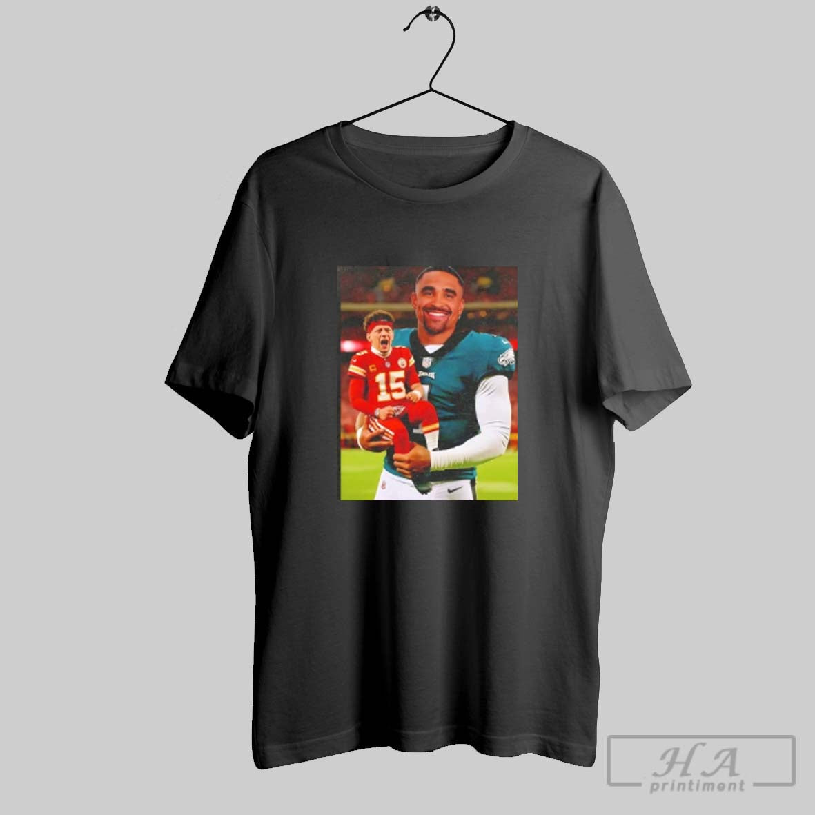 Official Jalen Hurts Holding Patrick Mahomes Meme
