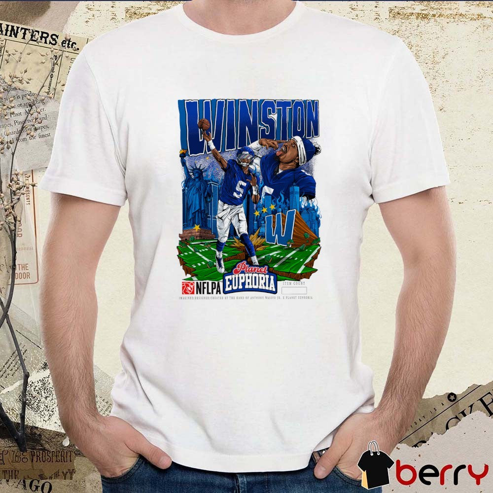 Jameis Winston New York Giants NFL Football Planet Euphoria Artwork t-shirt