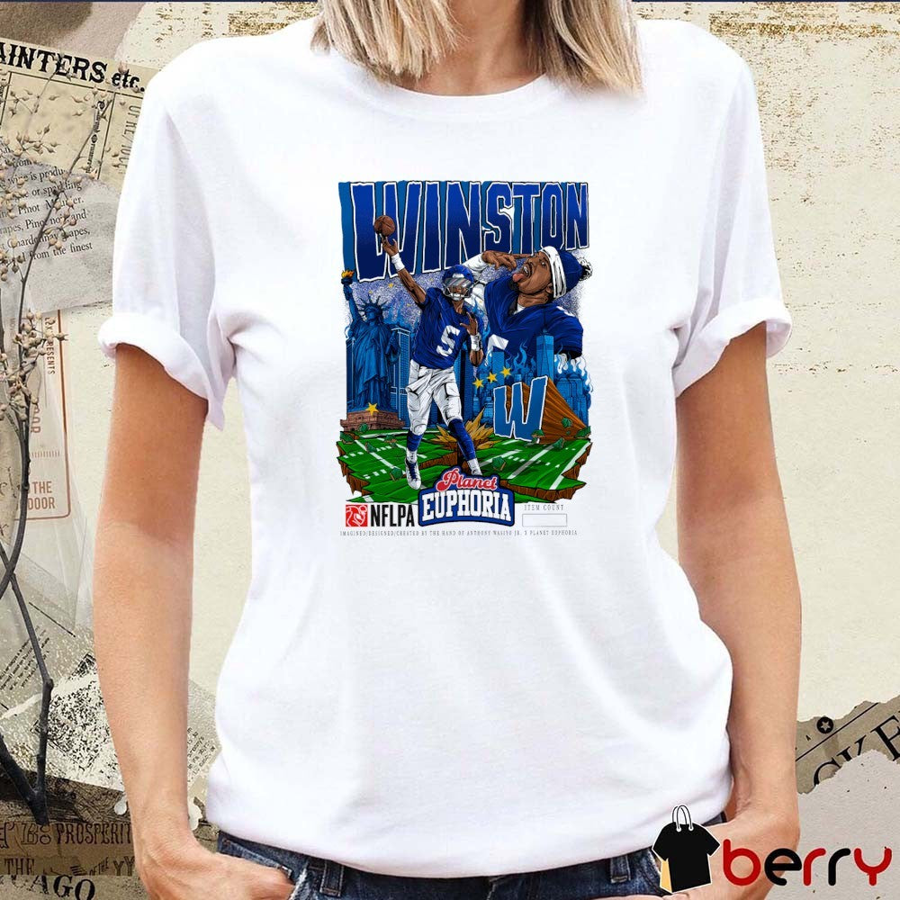 Jameis Winston New York Giants NFL Football Planet Euphoria Artwork t-shirt