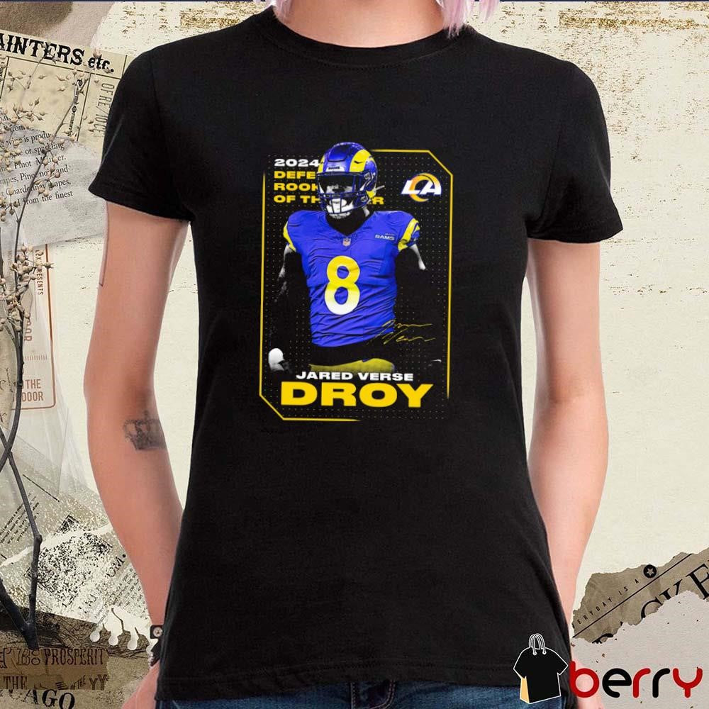 Jared Verse Los Angeles Rams 2024 NFL DROY Defensive Rookie of the Year Signature Graphic t-shirt