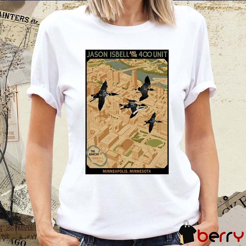 Jason Isbell And The 400 Unit March 5 2026 The Armory In Minneapolis MN Poster t-shirt