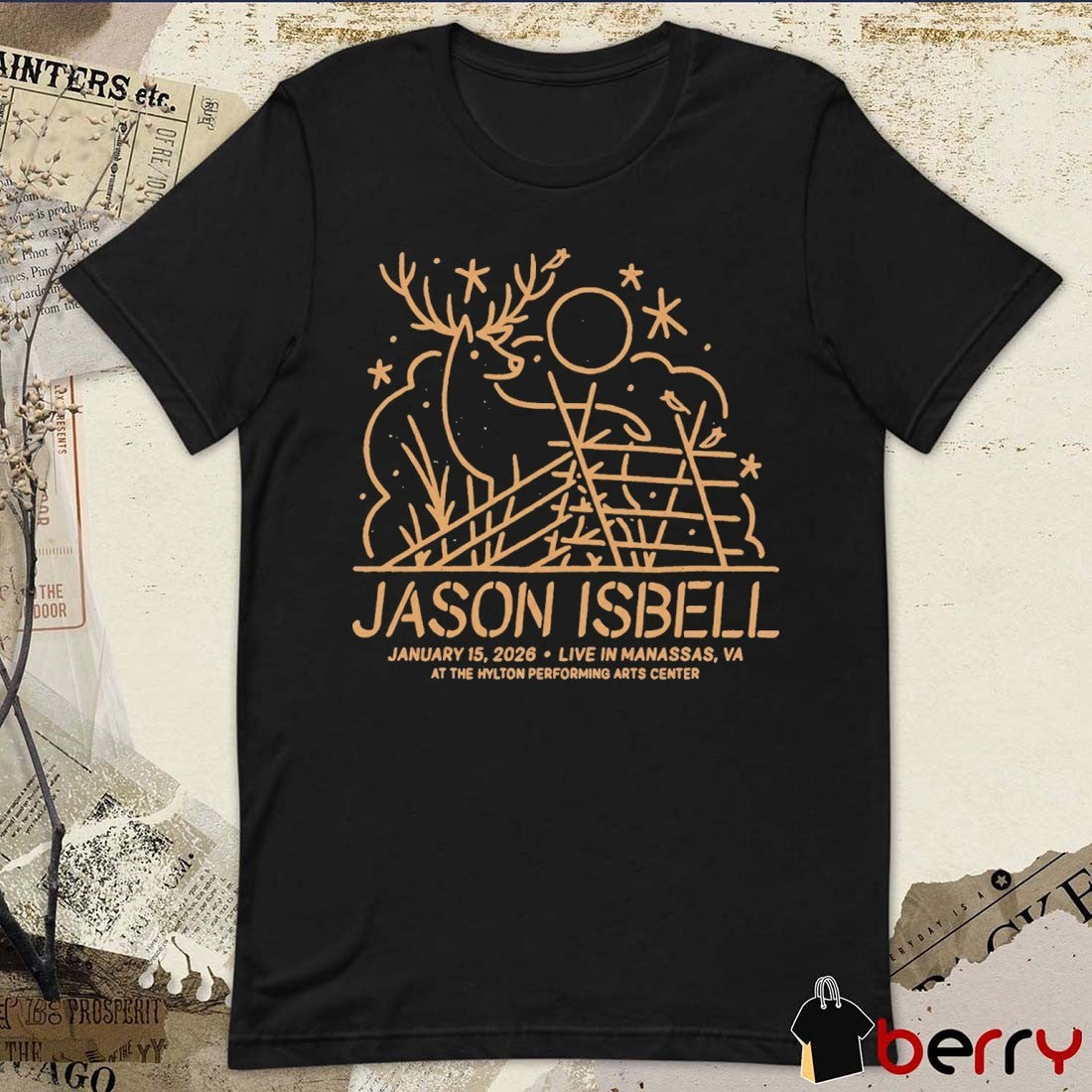 Jason Isbell In Manassas VA On January 15 2026 At The Hylton Performing Arts Center t-shirt
