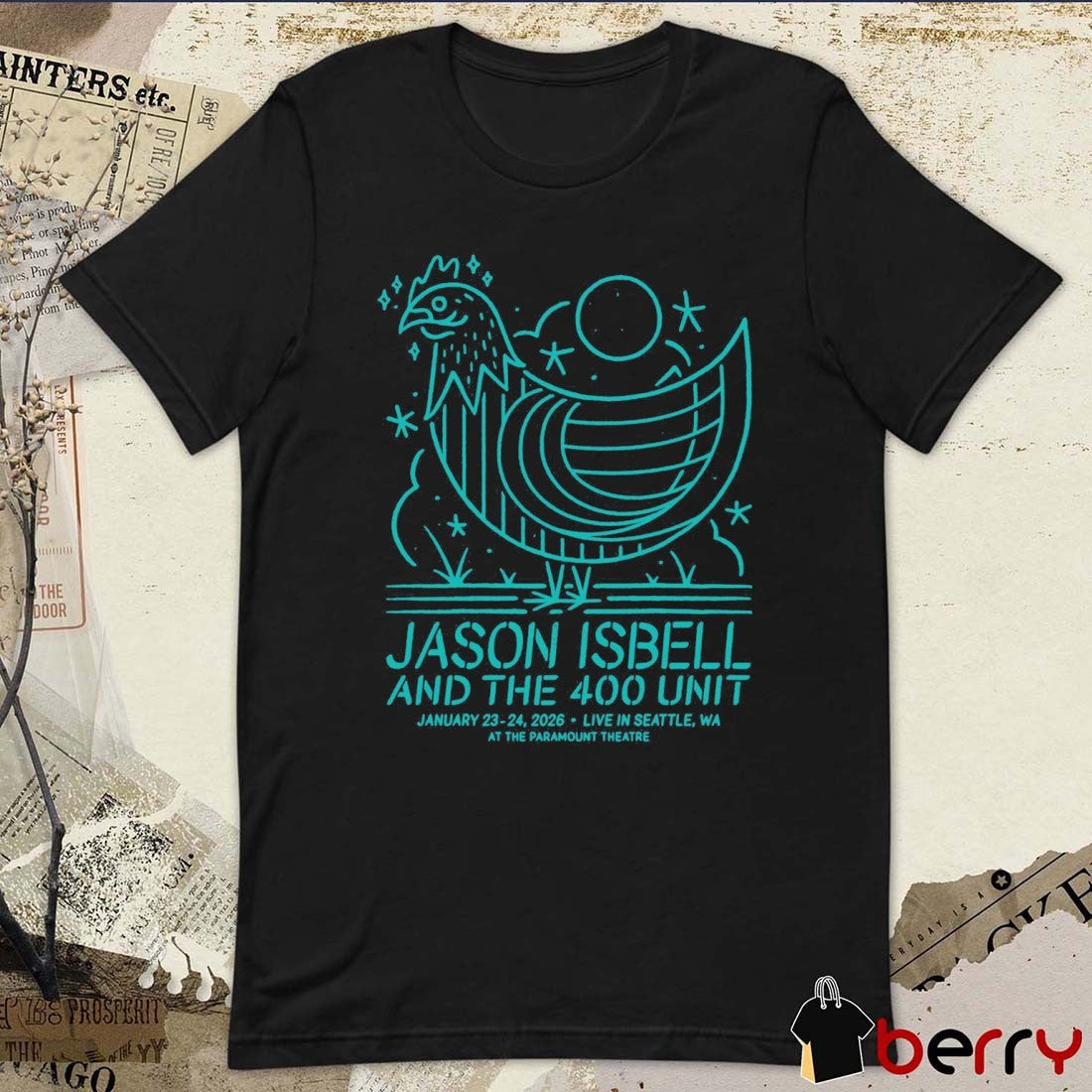 Jason Isbell and the 400 Unit At The Paramount Theatre Live In Seattle WA January 23 – 24 2026 t-shirt