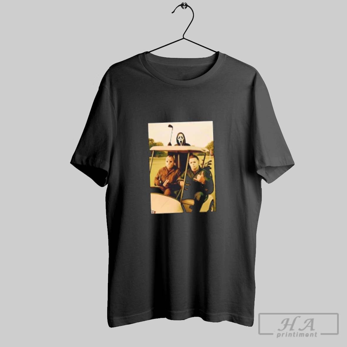 Official Jason Voorhees Michael Myers Ghostface Killer Trio Golfing Halloween
