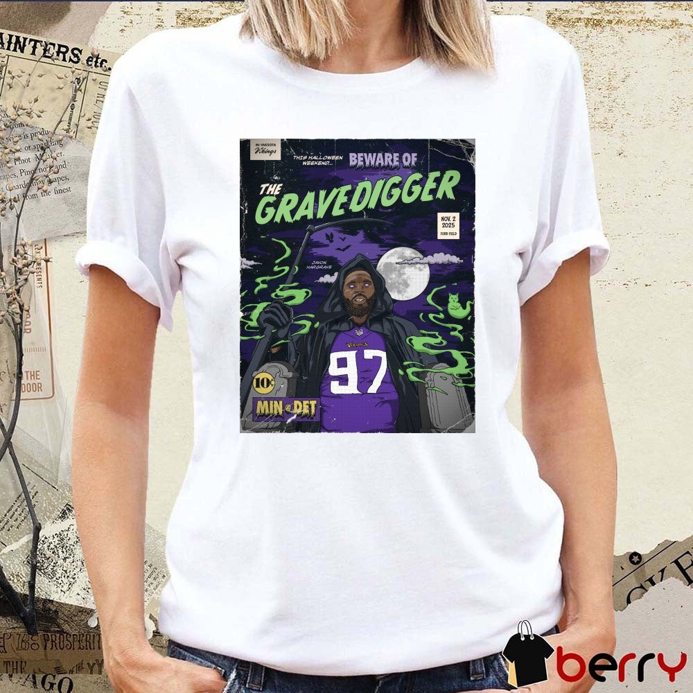 Javon Hargrave This Halloween Weekend Beware Of The Gravedigger Minnesota Vikings Vs Detroit Lions Poster t-shirt
