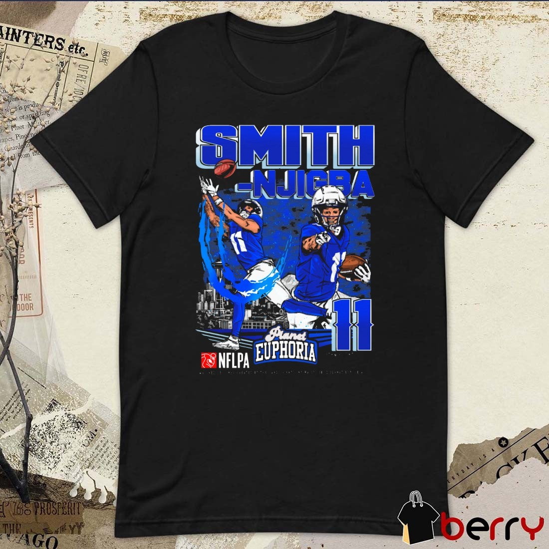 Jaxon Smith-Njigba Seattle Seahawks NFL Football Planet Euphoria Artwork t-shirt