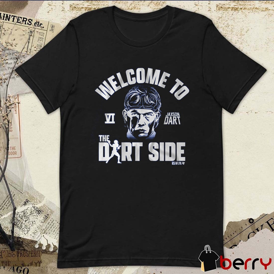 Jaxson Dart Welcome to the Dart Side New York Giants NFL Painting t-shirt