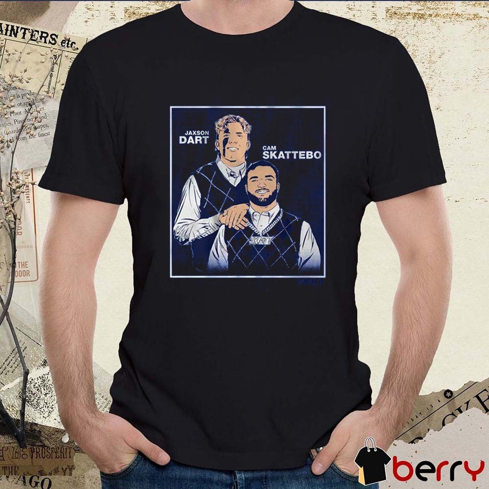 Jaxson Dart and Cam Skattebo Family New York Giants NFL Portrait t-shirt