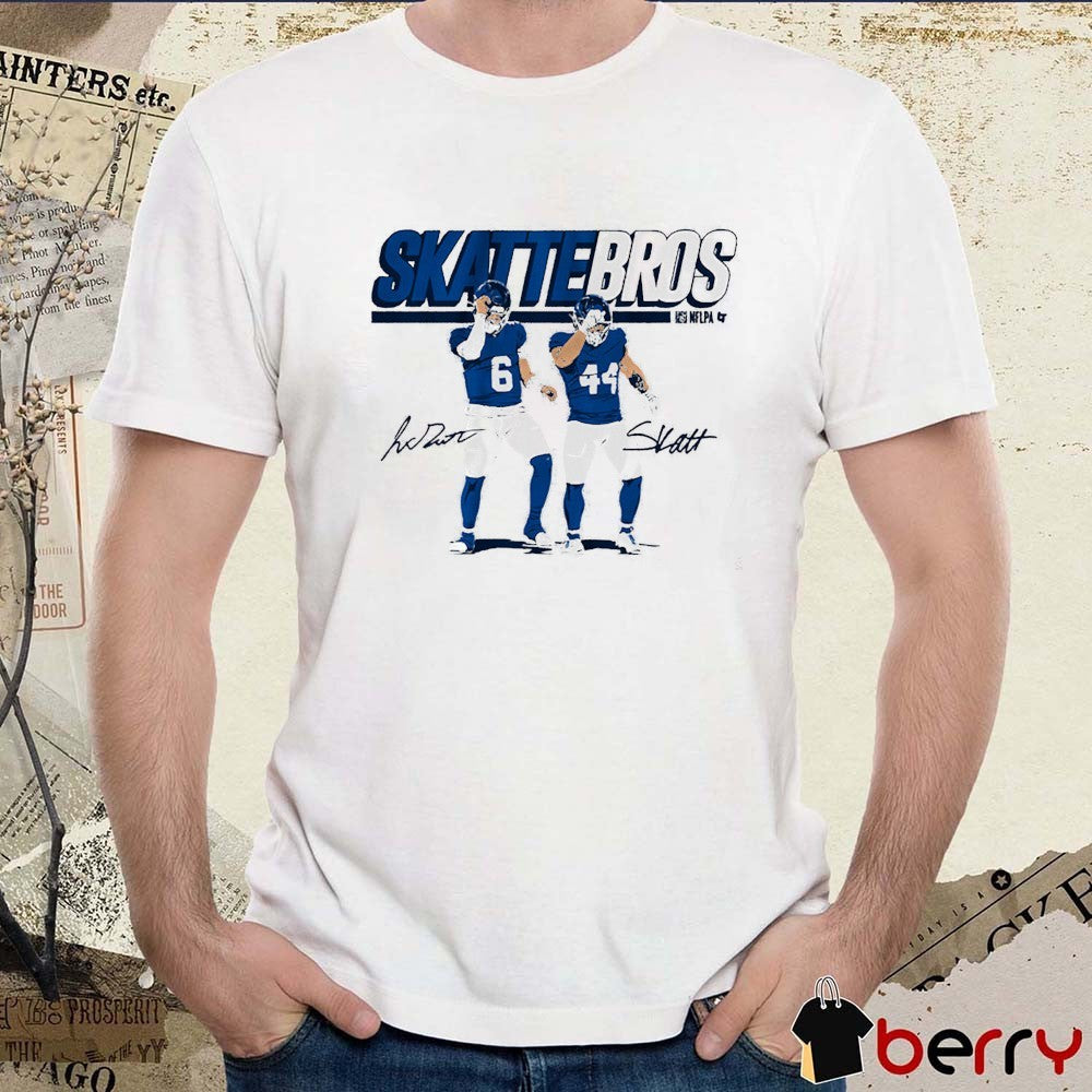 Jaxson Dart and Cam Skattebo Skattebros New York Giants NFL Signature t-shirt