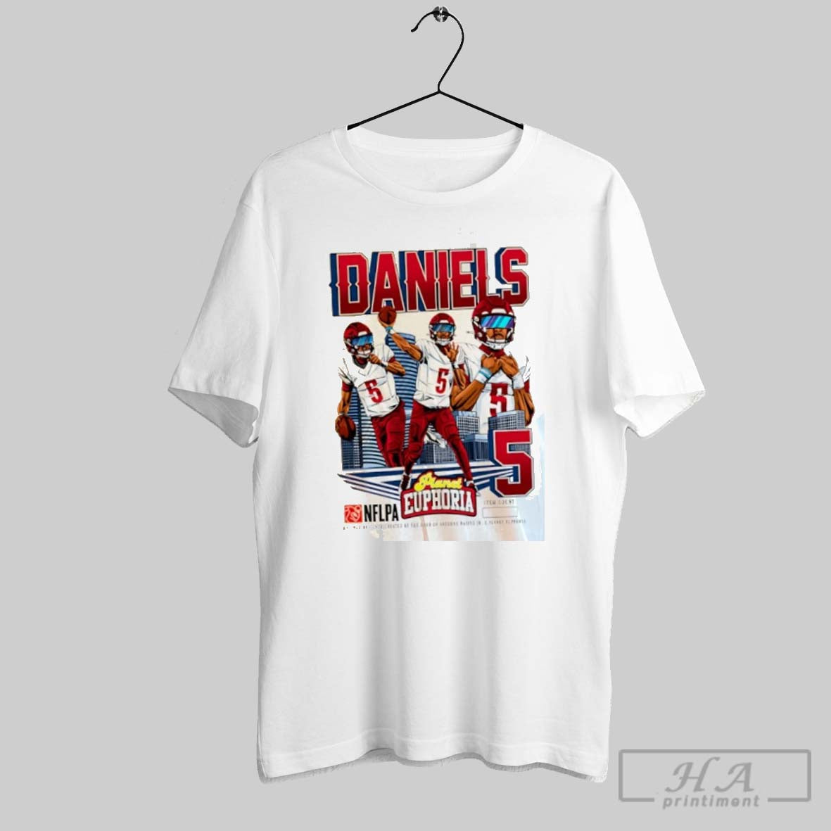 Official Jayden Daniels Washington Commanders City Skyline Graphic