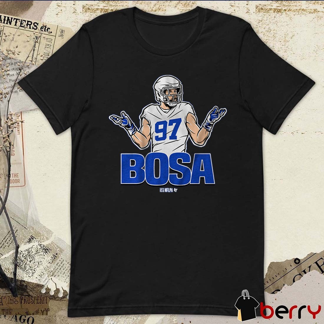 Joey Bosa Buffalo Shrug Number 97 Buffalo Bills NFL Football Painting t-shirt