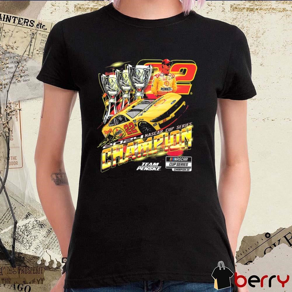 Joey Logano 2024 NASCAR Cup Series Champion Car Champion 3X Team Penske Signature t-shirt