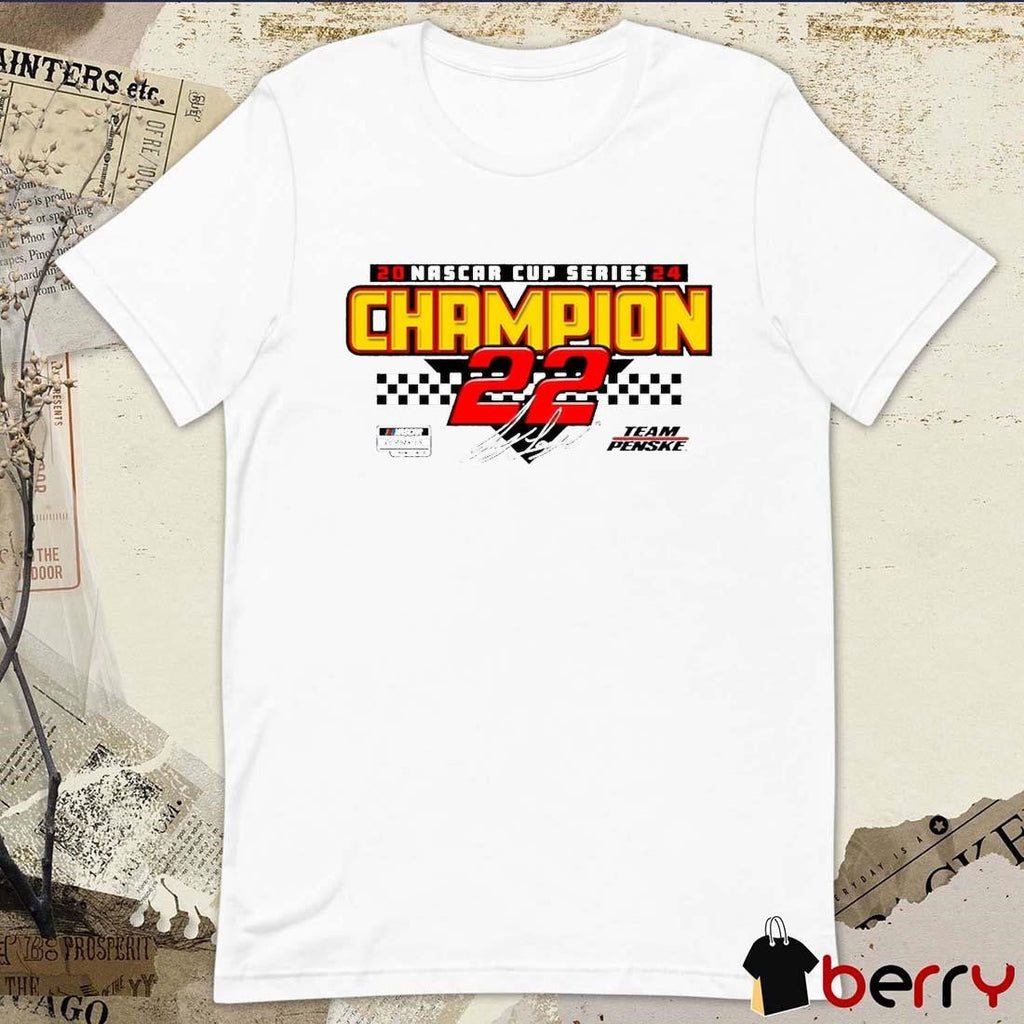 Joey Logano Team Penske 2024 NASCAR Cup Series Champion Car Signature t-shirt