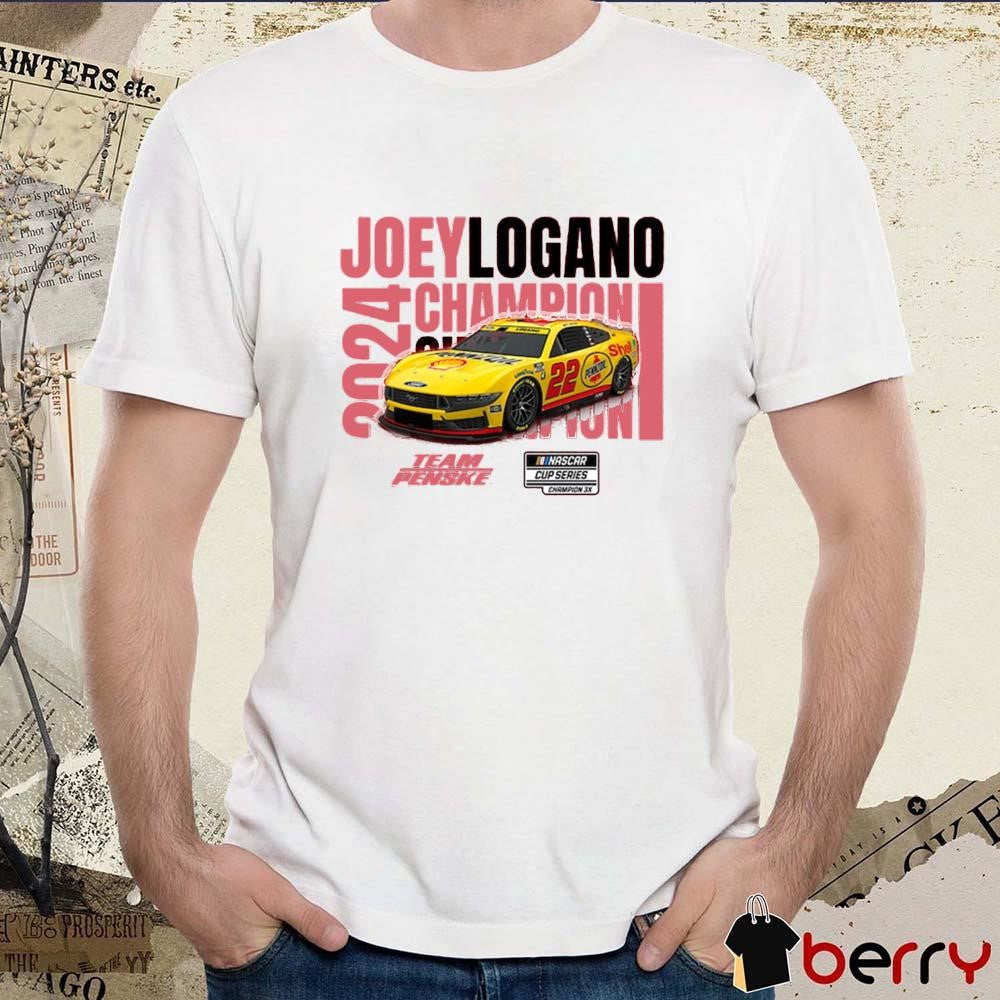 Joey Logano Team Penske 2024 NASCAR Cup Series Champion Car t-shirt