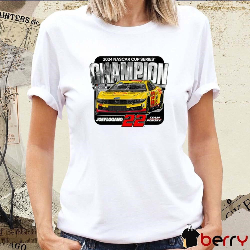 Joey Logano Team Penske NASCAR Cup Series Champion Car 2024 t-shirt
