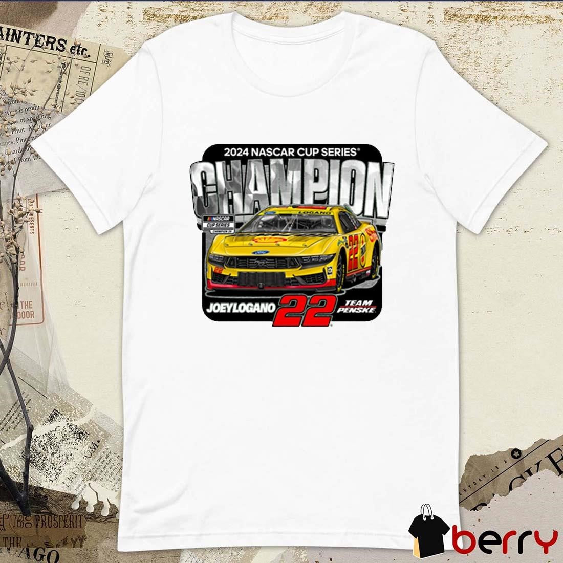 Joey Logano Team Penske NASCAR Cup Series Champion Car 2024 t-shirt