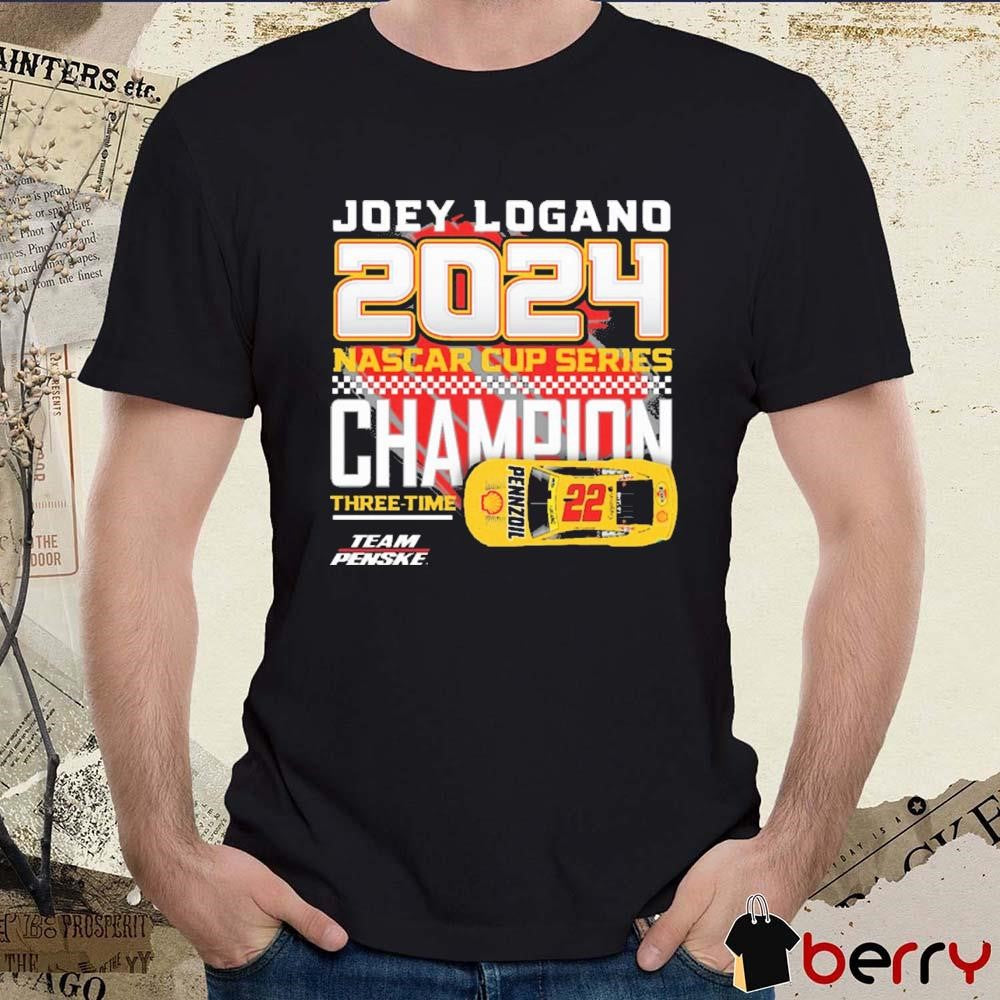 Joey Logano Team Penske NASCAR Cup Series Champion Three-Time Car t-shirt