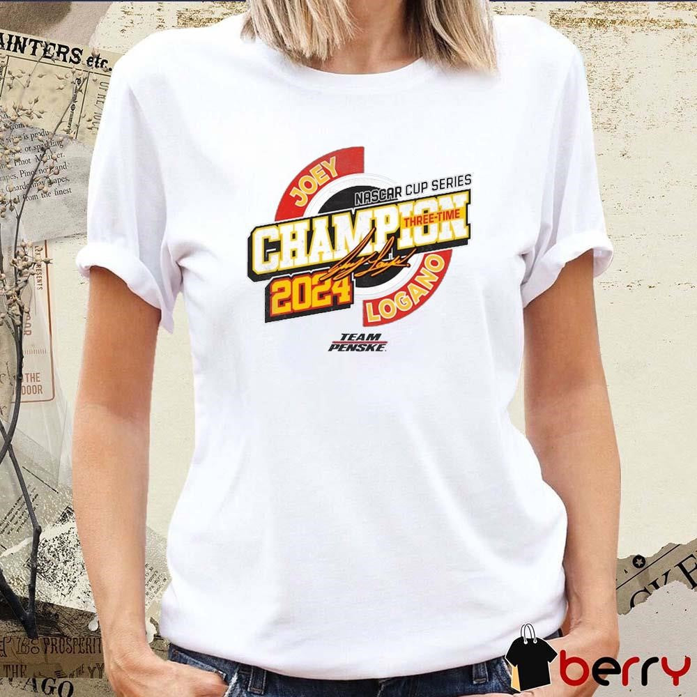 Joey Logano Team Penske Three-Time NASCAR Cup Series Champion Speed Signature t-shirt