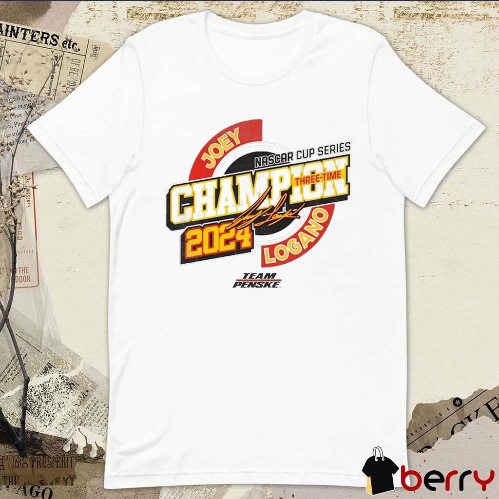 Joey Logano Team Penske Three-Time NASCAR Cup Series Champion Speed Signature t-shirt