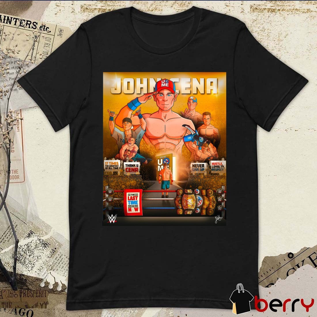John Cena December 13, 2025 WWE Saturday Night’s Main Event The Last Time Is Now Poster t-shirt