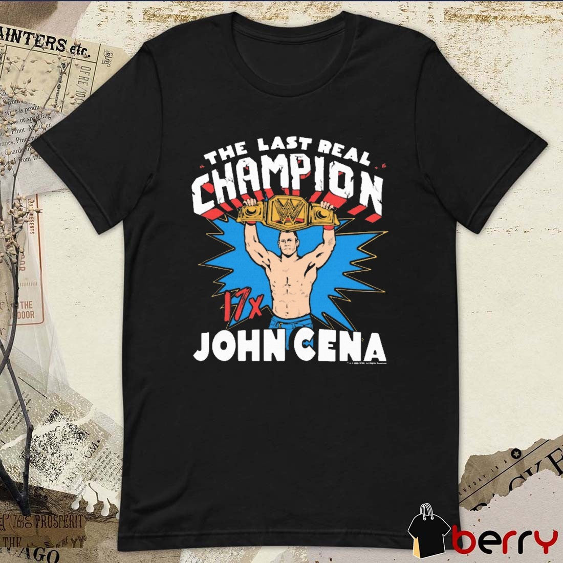 John Cena The Last Real Champion WWE 2025 Painting t-shirt