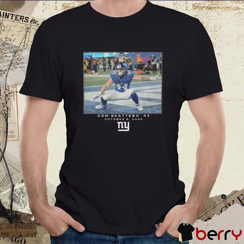 John Michael Schmitz New York Giants Wearing Cam Skattebo 44 October 9 2025 t-shirt