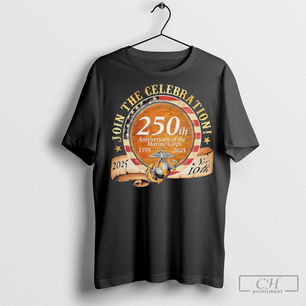 Official Join The Celebration 250th Anniversary Of The Marine Corps 1775 2025 Shirt Sweater Tee