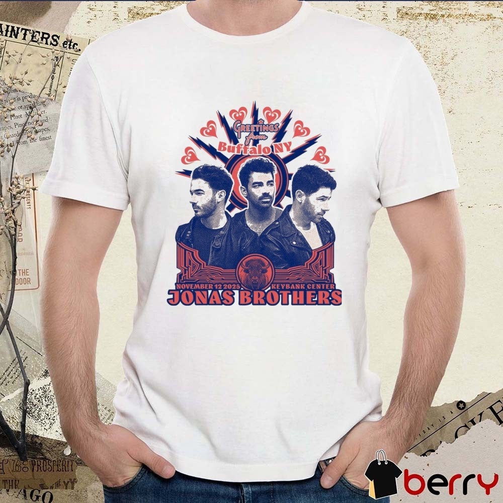 Jonas Brothers Greetings From Buffalo NY November 12 2025 Keybank Center t-shirt
