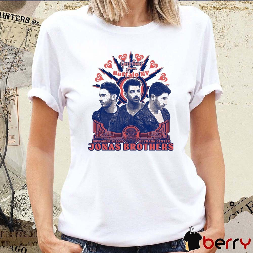 Jonas Brothers Greetings From Buffalo NY November 12 2025 Keybank Center t-shirt