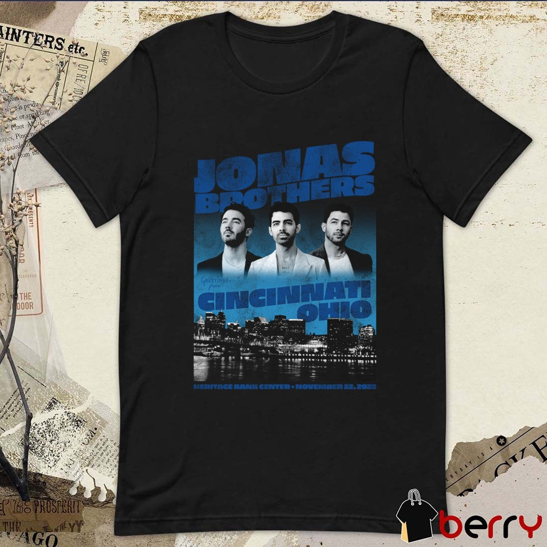 Jonas Brothers Greetings From Cincinnati Ohio Heritage Bank Center November 22, 2025 t-shirt