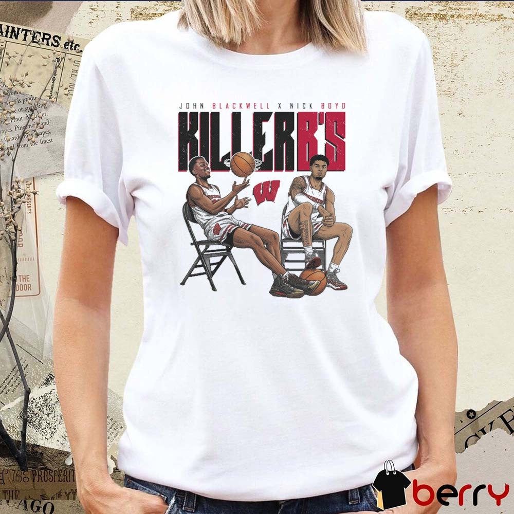Jonathan Blackwell x Nick Boyd Killer B’s Wisconsin Badgers Basketball t-shirt