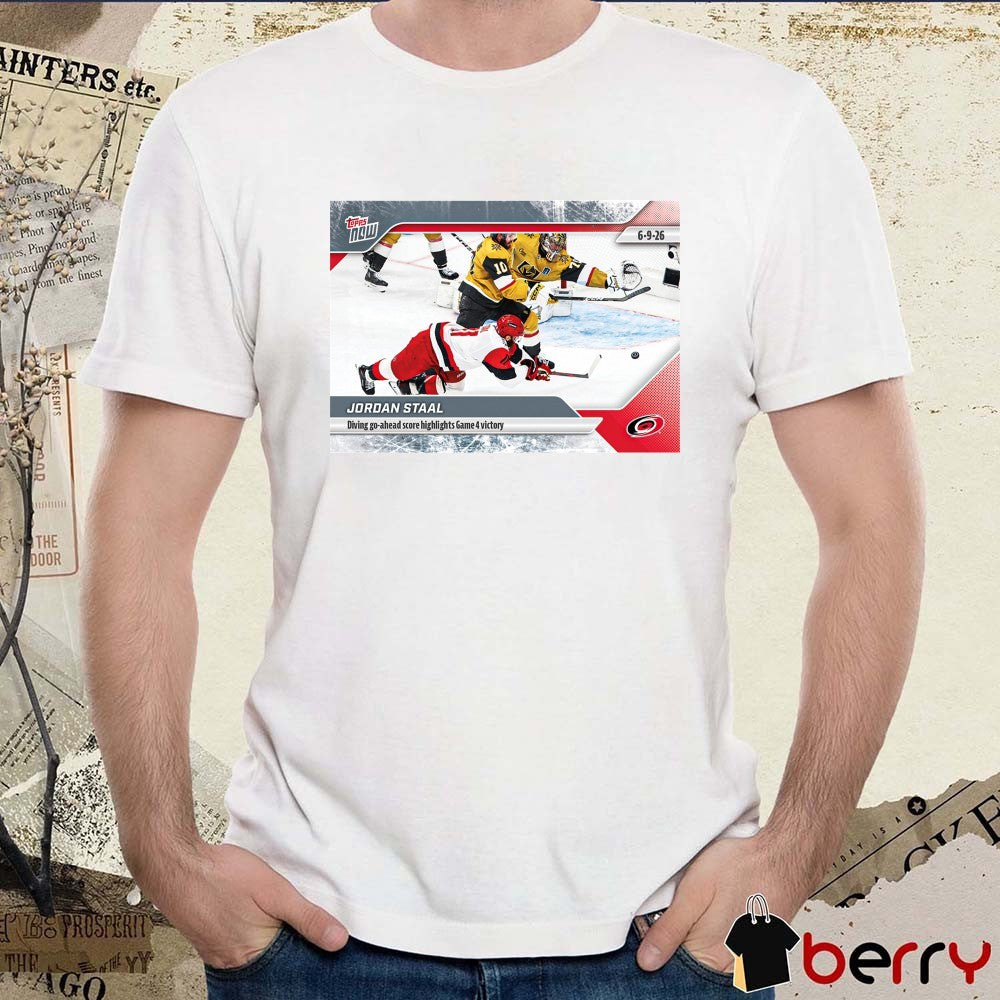 Jordan Staal Diving Go-ahead Score Highlights Game 4 Victory 2025-26 NHL Topps NOW t-shirt