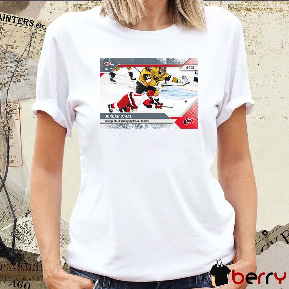 Jordan Staal Diving Go-ahead Score Highlights Game 4 Victory 2025-26 NHL Topps NOW t-shirt