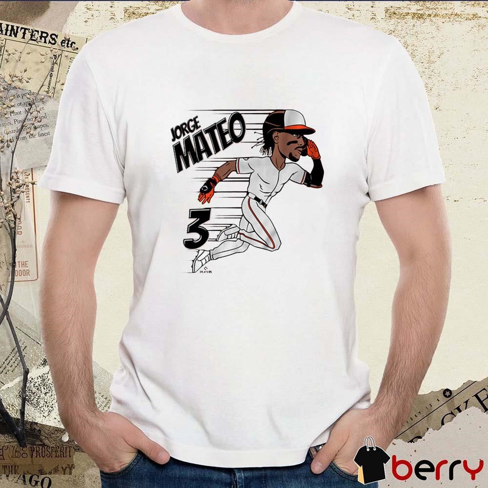Jorge Mateo Speed 3 Baltimore Orioles MLB Baseball Cartoon 2025 t-shirt