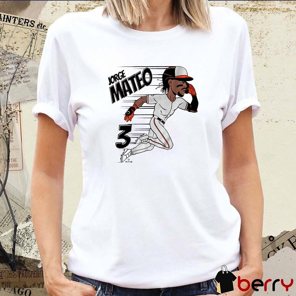 Jorge Mateo Speed 3 Baltimore Orioles MLB Baseball Cartoon 2025 t-shirt