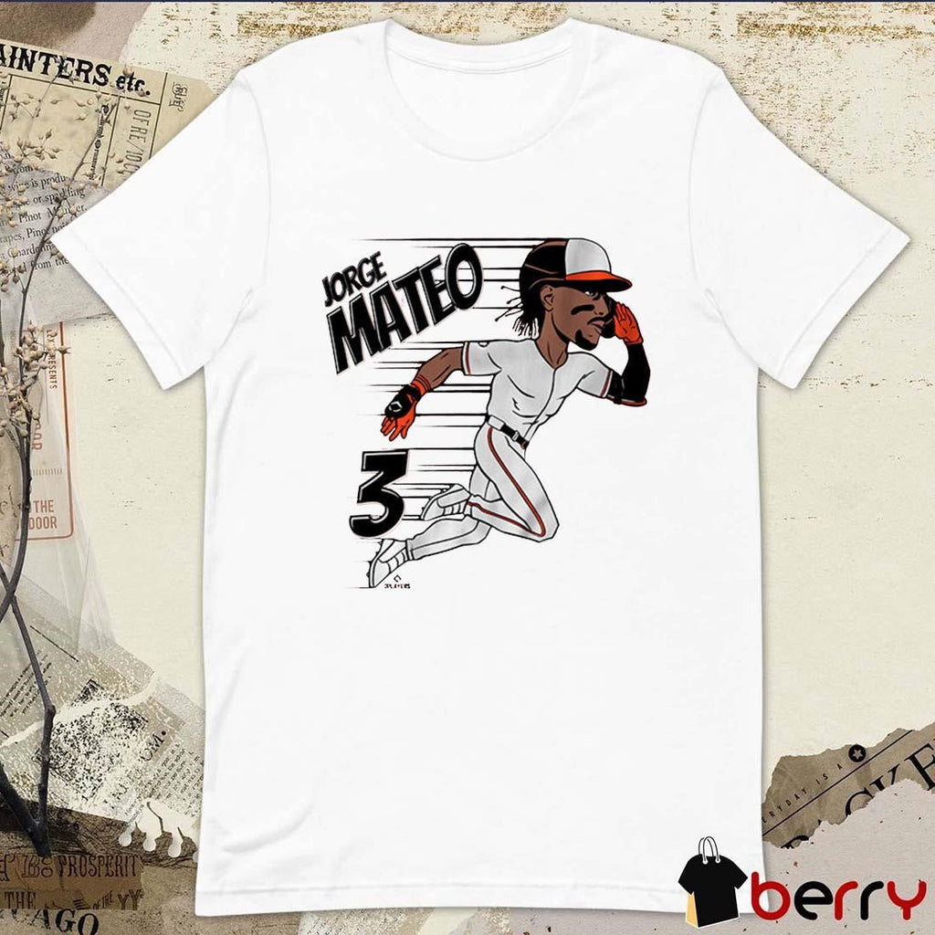 Jorge Mateo Speed 3 Baltimore Orioles MLB Baseball Cartoon 2025 t-shirt